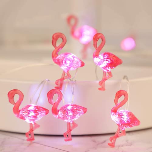Flavcharm Pink Flamingo String Lights Battery Operated With Remote Fairy Lights 10Ft 30Leds Usb Plug In Summer Tropic Themed Flamingo Decor Lights For Home Party Gifts Decorations #TOP6