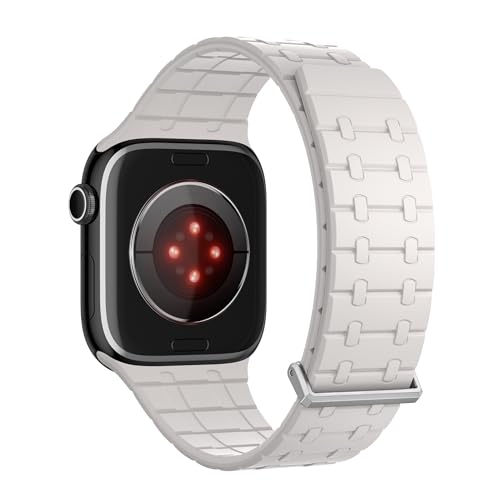 Bracelet silicone magnétique Apple Watch 45mm 44mm étanche 10e génération