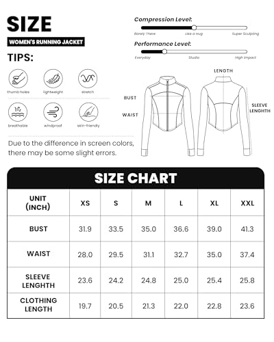 Colorskin CSUS220703JK001M Women'S Lightweight Zip Up Workout Jackets Yoga Cropped Running Gym Track Athletic Jacket thumb #5