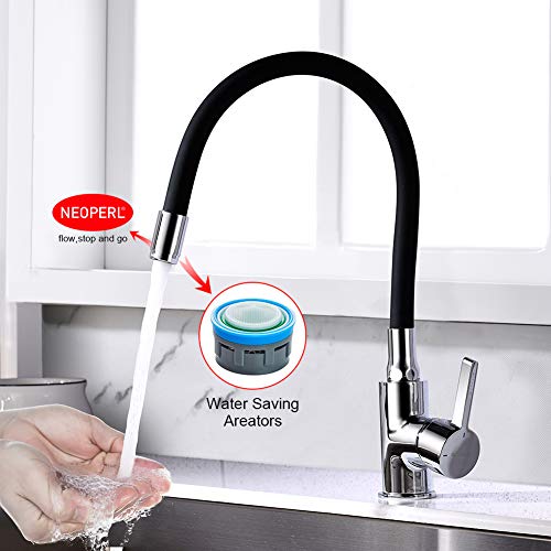 GRIFEMA-Irismart-Grifo-monomando-cocina-mezclador-de-fregadero-con-cano-flexible-Cromo-Exclusivo-en-Amazon