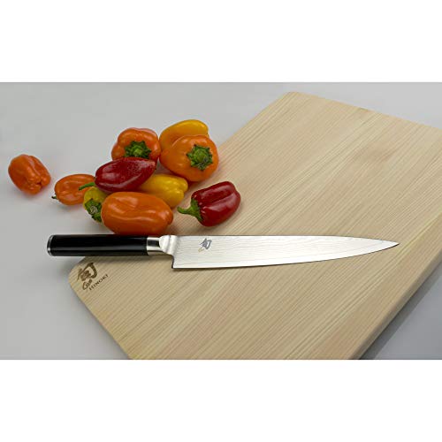 Shun Cutlery Classic Utility Knife 6", Narrow & Cutlery Classic Combination Honing Steel 9", Gently Corrects Rolled Knife Edges, Smooth & Micro-Ribbed Honing Rod, Built-In Angle Guide - Thumbnail 4