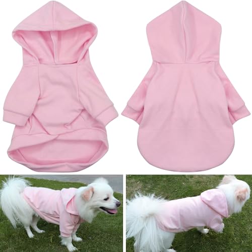 HuaLiSiJi Dog Hoodie Dog Sweatshirt Warm and Lightweight, With a Soft Texture, Elasticity Easy to Wear and Bright Colors (Pink, M) - Image 3