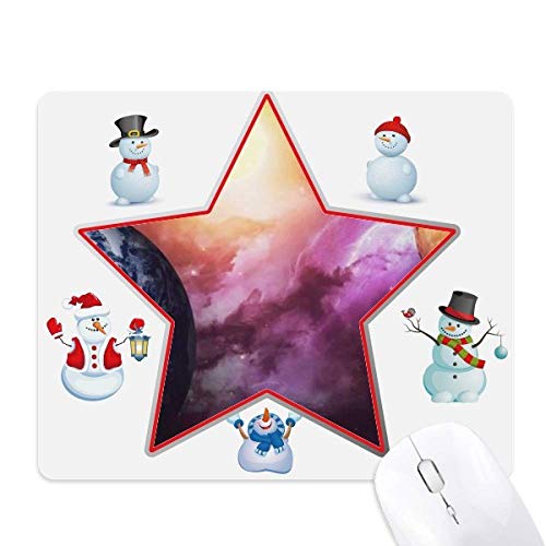 Tapis de souris Planet Earth rouge avec étoiles tapis de bureau souris optique laser