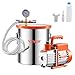 VEVOR 5 Gallon Vacuum Chamber and 3.5 CFM Pump Kit, Stainless Steel Chamber, Single Stage Vacuum Pump Degassing Chamber Kit, with Acrylic Lid, Oil, 4.92 ft Hose, for Degassing Resin Silicone Epoxies