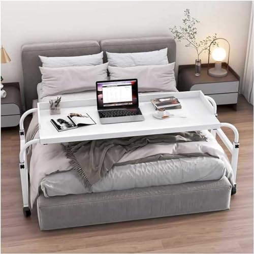 Table d'ordinateur mobile et lit croisée blanche réglable - 2