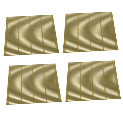 CIYODO 4 piezas Alfombrillas para Hacer Sushi Herramientas Profesionales de Plástico Verde para Enrollar Sushi Kit Compacto y Seguro para Arroz y Algas Fácil de Limpiar y Almacenar