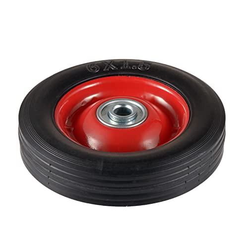 2 Paquetes de Ruedas de Goma para Carretilla de 6x1.5 pulg miniatura 2