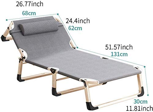 Lit de sieste simple bleu foncé avec structure robuste et dossier réglable - 2