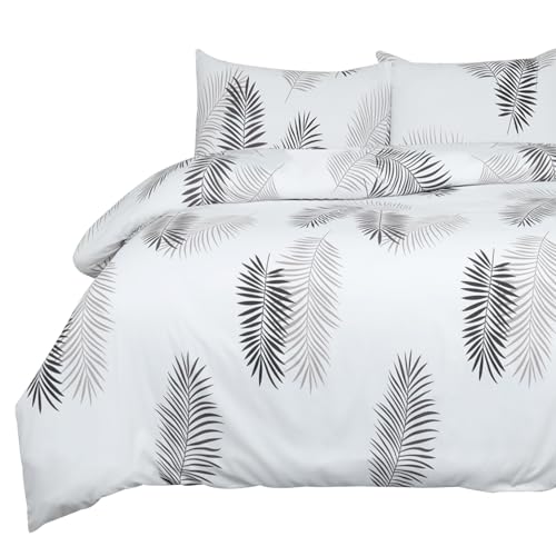 BedLooms Juego de edredón Super King 3 piezas con funda de edredón estampada de microfibra, juego de ropa de cama suave y transpirable con 2 fundas de almohada (hoja 260x220 cm)