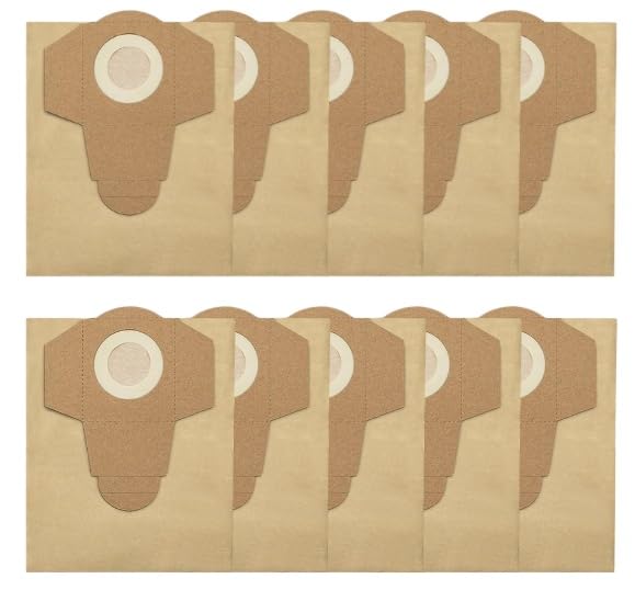 Zhanhai Lot de 5/10 sacs de collecte de poussière pour aspirateur Einhell TC-VC 1812S 1815S 1825 1812/1S - Accessoires de rechange pour aspirateur humide et...