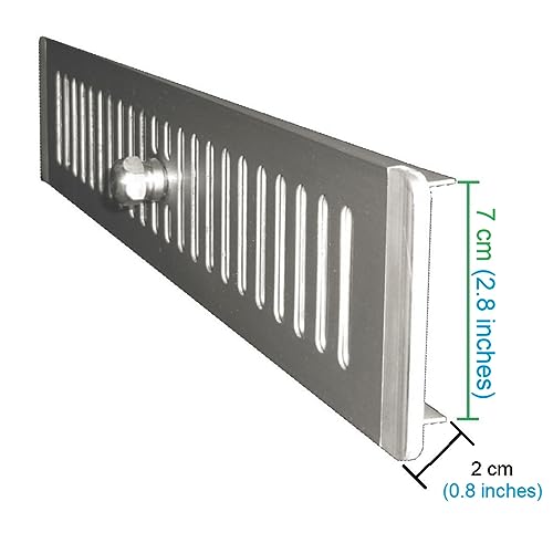 DEMLOU Adjustable Anodised Aluminium Air Vent Grille, Open and Close Airflow Control - Image 3