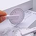 Circular Quilting Ruler with Scaled Roller Wheel Pattern Making Ruler 360 Degrees Rotating Roller Wheel Quilting Ruler