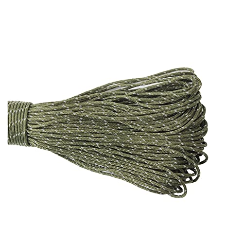 Kletterseil im Freien 2mm Paracord Reflective 3 Strand Paracord Core Outdoor Camping CORDA Fallschirmbrand Kabel Lanyard Zelt Multifunktionsseil Feuerrettungs-Fallschirmseil Cover