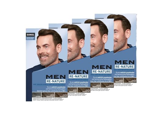 Men Perfect Re-Nature Männer Dunkelbraun bis Schwarz (4x 145 ml) Re-Pigmentierungs-Creme stellt ohne Haare färben die Naturhaarfarbe wieder her und kaschiert schonend graue Haare