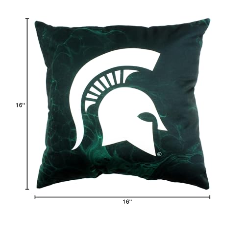 Image of Michigan State Spartans 2 Sided Color Swept Decorative Pillow, 16 inch, Made in The USA