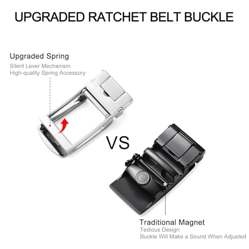 SENDEFN 35MM Ratchet Belt Buckle Only for 1 3/8" Slide Belt Strap Stylish Durable Belt Buckle2