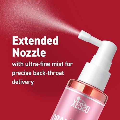 xesso flavored oral spray wfresh cherry scent 2 fl oz deep throat relaxing for women and men reduces gag reflex throat and mouth mist for oral pleasure made in usa package may vary