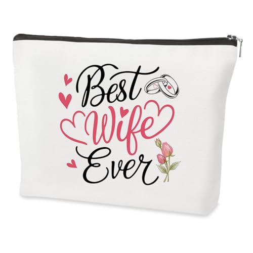 QONCV Bolsas de cosméticos, melhores presentes de esposa para mulheres, aniversário, Natal, presentes para esposa, bolsa de maquiagem