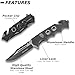 Tac-Force Folding Pocket Knife – Black and Satin Finish Stainless Steel Blade, Black Aluminum Handle with Skull, Tactical, EDC, Rescue - TF-809BK