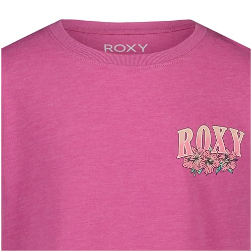 Image of Roxy Girls' Short Sleeve Boyfriend Fit Logo Tee, Crew Neck Graphic T-Shirt, Soft & Comfortable