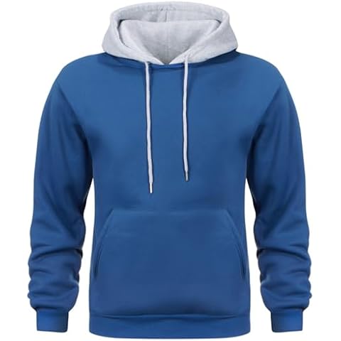 comefohome Men's Colour Block Pullover Hoodie Cover