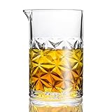 Cocktail Mixing Glass, 24 FL OZ Crystal Stirring Glass, Durable Thick Bottom Heavy Base Design, Bartender Gifts for Men, Elegant and Functional Home Barware Tools