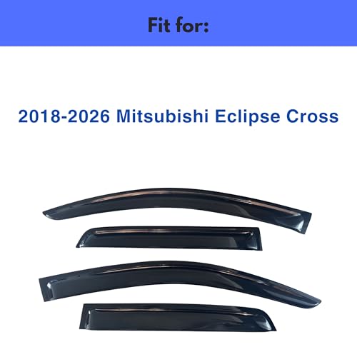 Image of IG Window Visors Fit for 2018-2026 Mitsubishi Eclipse Cross, Out-Channel Rain Guards Vent Wind Deflectors 4PC, Car Accessories for 18-26 Eclipse Cross