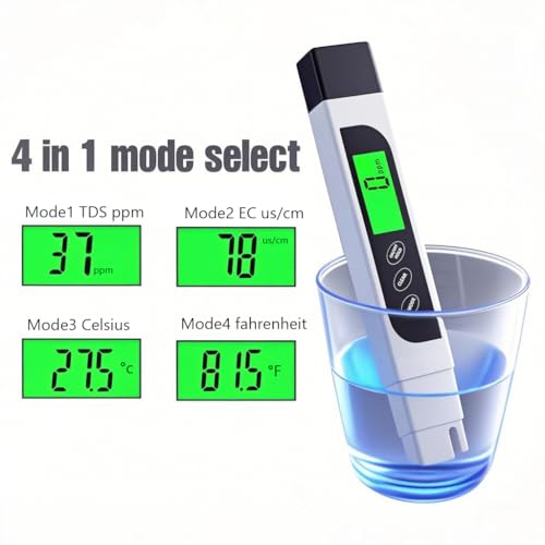2025 Upgraded TDS Meter Digital Water Tester, Lxuemlu Professional 3-in-1 TDS, Temperature and EC Meter with Carrying Case, 0-9999ppm, Ideal ppm Meter for Drinking Water, Aquariums and More