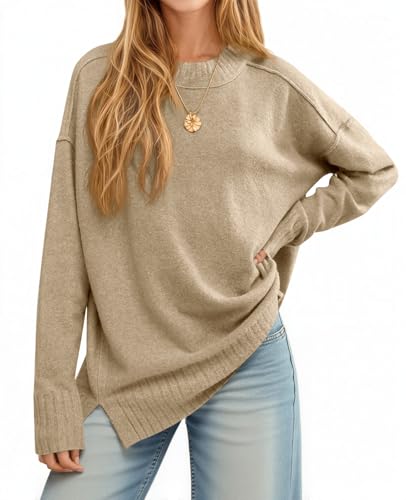 Cicy Bell Womens Oversized Sweaters Casual Long Sleeve Knit Pullover Tops Crewneck Trendy Slouchy Fall Tunic Tops