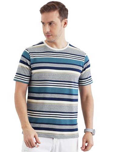 Image of Pivl Men's Summer Striped Style Trendy t Shirt