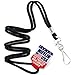 MIFFLIN Lanyard (Black, 36 Inch, 100 Pack), ID Badge Lanyards, Round Woven Lanyards with J-Hook
