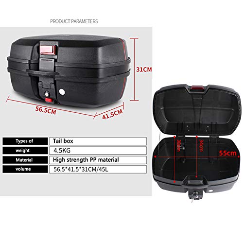 Maletero trasero duro para scooter universal ideal para viajes largos 2