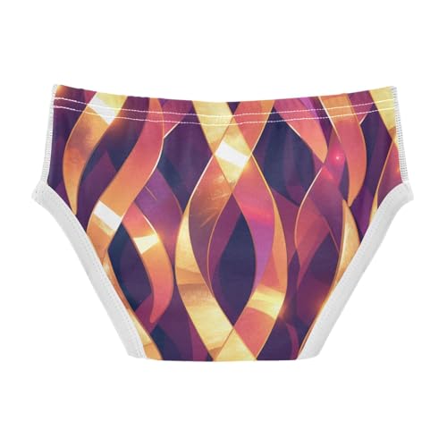 KLL Rose Gold Abstract Metallic Toddler Boy Soft Briefs Breathable Children Panties2