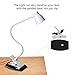 CeSunlight Clip on Reading Light, Clamp Lamp for Desk, 3000-6500K Adjustable Color Temperature, 6 Illumination Modes, 10 Led Beads(White, AC Adapter NOT Included)