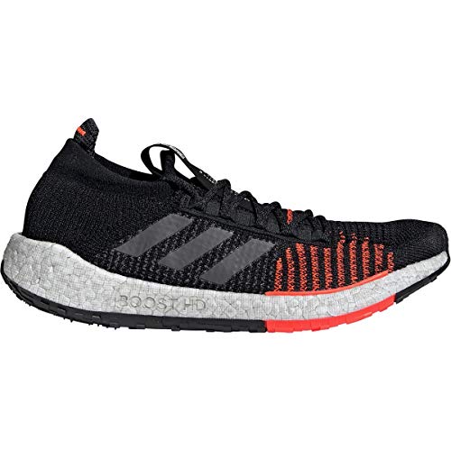 adidas Men's Pulseboost Hd Running Shoe, Black/Grey/Solar Red, 4 UK