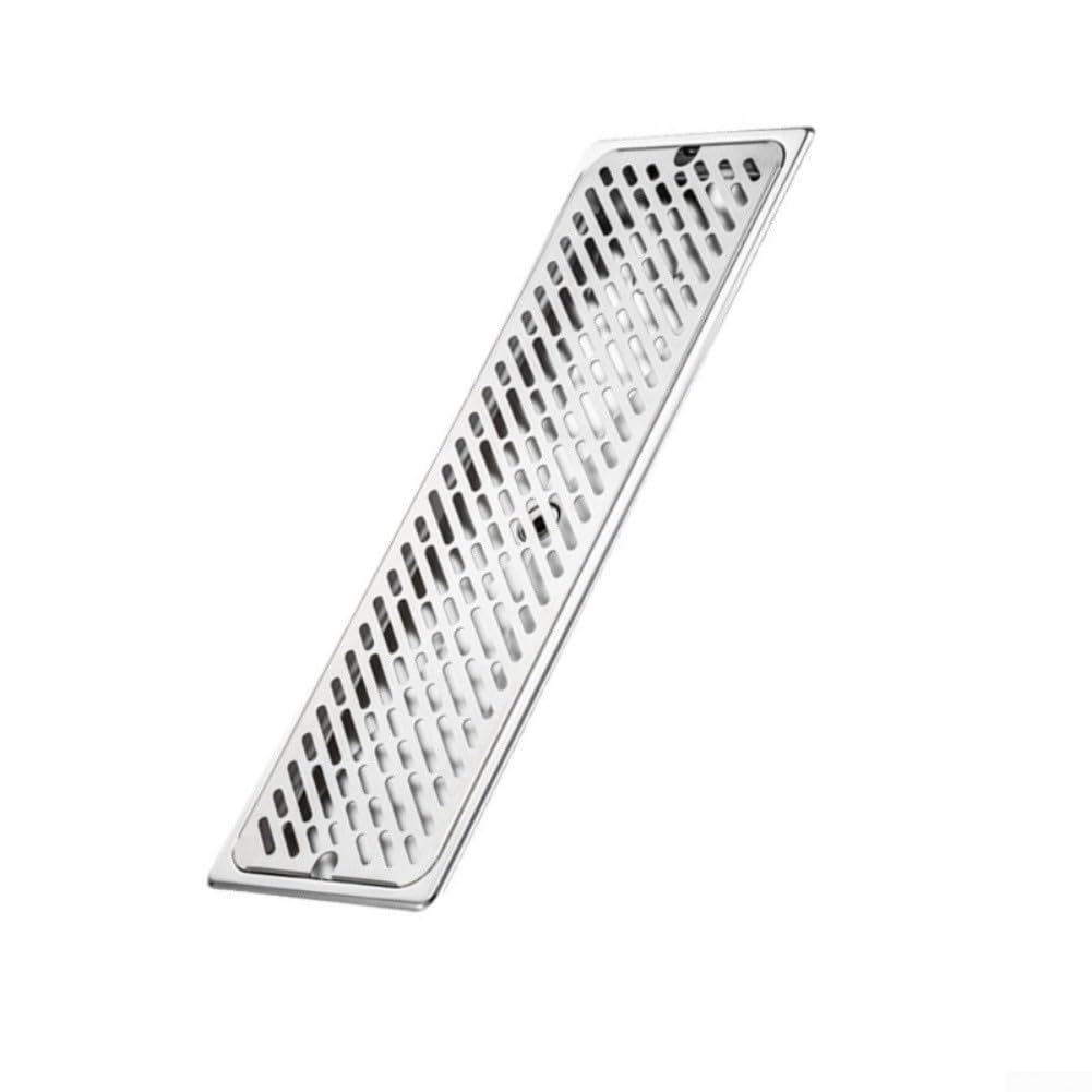 Vassoio Sgocciolatore per caffè in per acciaio con Tubo Scarico - Base Scorrevole per Elettrodomestici da Bar 53x16cm