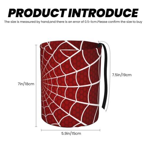 Image of Car Trash Bag Spider Web Waterproof Trash Small Car Can Portable Collapsible Car Garbage Can Hanging for Back Seat Floor or Hanging Headrest Car Decor Road Trip Essentials