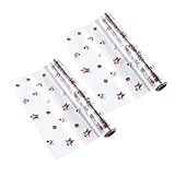 DIYEAH 2 rollos Papel Celofán Transparente para Envolver Cestas y Flores Resistente y Fácil de Usar para Regalos y Decoración Navideña Rollo Doble