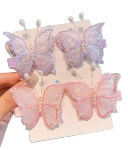 12 Pinzas para cabello de mariposa para niñas miniatura 6