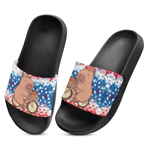 Image of Boy & Girls Slide Sandals Kids Shower Shoes Non Slip Summer Slippers Beach Sandals