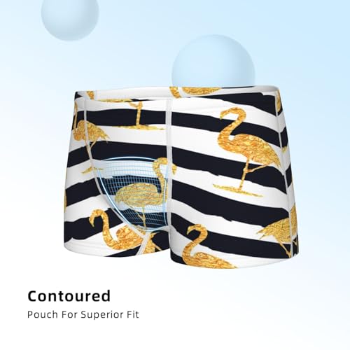 Boys' Cotton Boxer Brief Soft Underwear-Gold Flamingo4