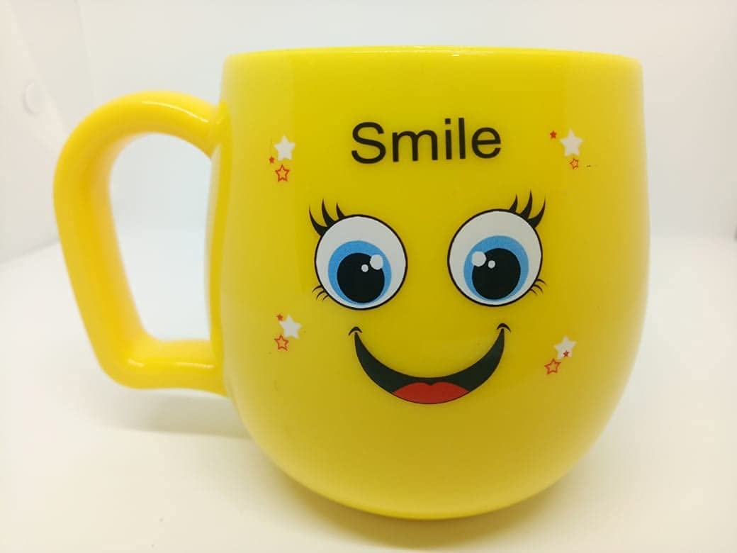 URM Enterprises Melamine Unbreakable Happy Emoji Smiley Coffee Mug Tea Cup with Handle (Yellow) (B09C4LMCDW) Amazon Price History, Amazon Price Tracker