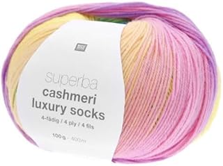 Superba Cashmeri Luxury Socks Sockenwolle, 4 Fäden, 100 g Rico Design