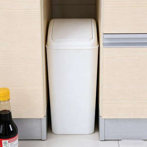 3 Packs Envase de Basura con Tapa Abatible 4.5 gal Blanco miniatura 6