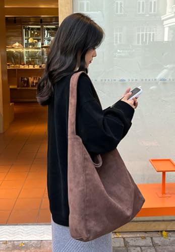 Image of Slouchy Suede Hobo Bag Women Satchels Shoulder Crossbody Purse Tote Handbag