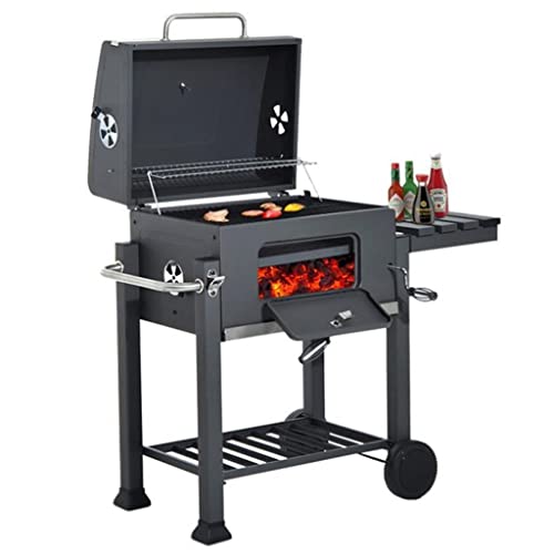 KWMAEEUID Parrilla Barbacoa Picnic Parrillas Kebab Estufa Horno de carbón con Parrillas Negras Impermeables para Patio jardín al Aire Libre