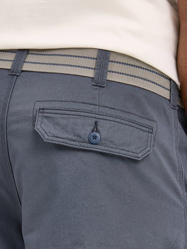 Lee Wyoming Cargo-Shorts für Herren, groß und hoch, mit Gürtel, Sportliches Blau, 52 Big 2