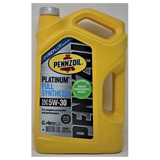 Pennzoil 550038221 Platinum 5W-30 Full Synthetic Motor Oil API GF-5-5 Quart Jug