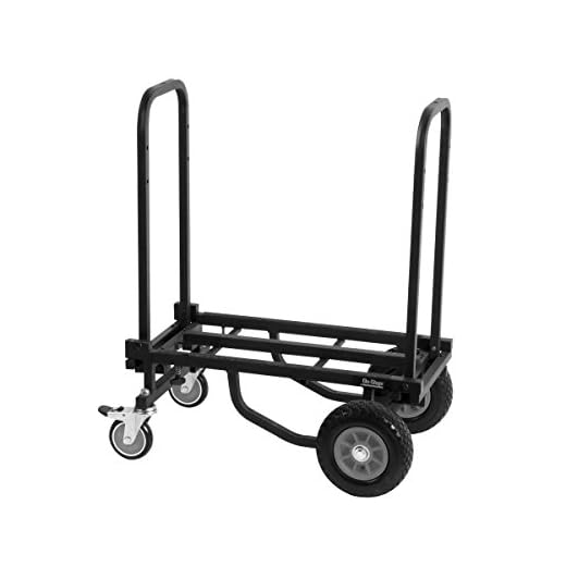 On-Stage UTC2200 Folding Multi-Cart/Hand Truck/Dolly with Expandable Telescoping Frame, 485 lb. Load Capacity