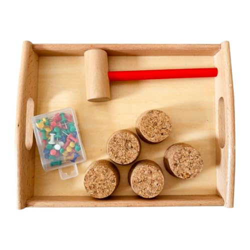 Jouets Montessori à marteler avec poussoir pour la motricité fine des enfants dès 1 an